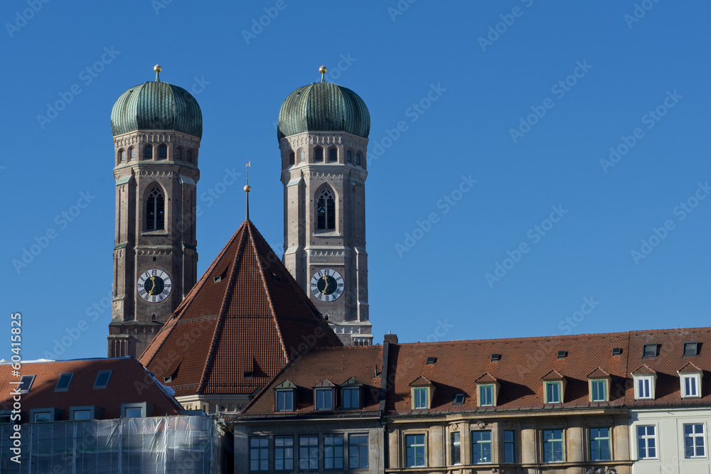 Towers of Frauenkirche in Munich