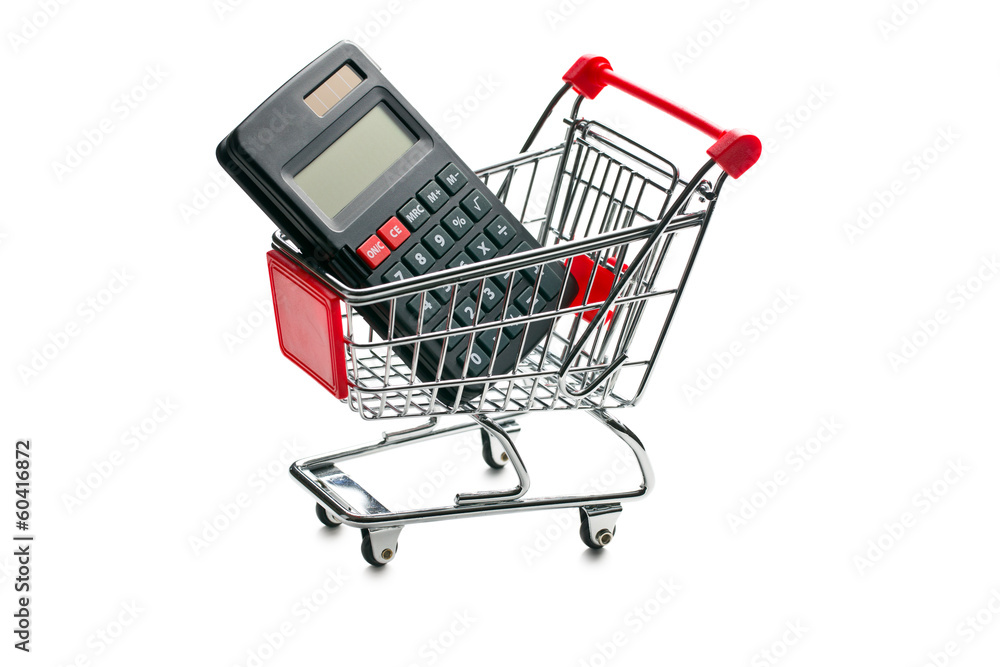calculator in shopping cart