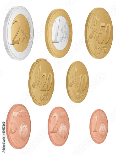 euro coins set