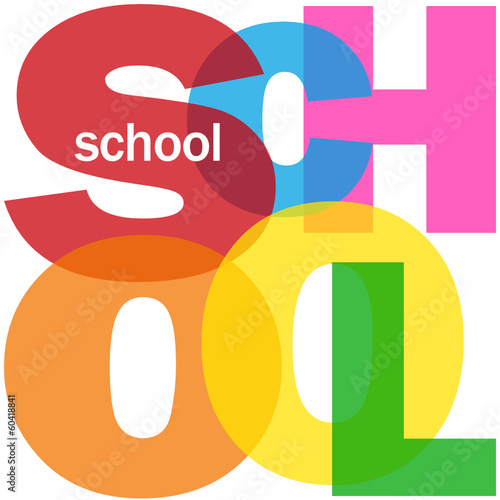 "SCHOOL" Letter Collage (training teacher primary education)