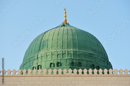 Prophet Muhammed holy mosque in Medina, KSA photo