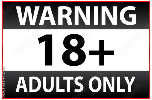 Warning Only Adults Parental Control Sticker
