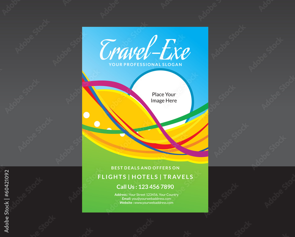 Fototapeta premium abstract travel flyer