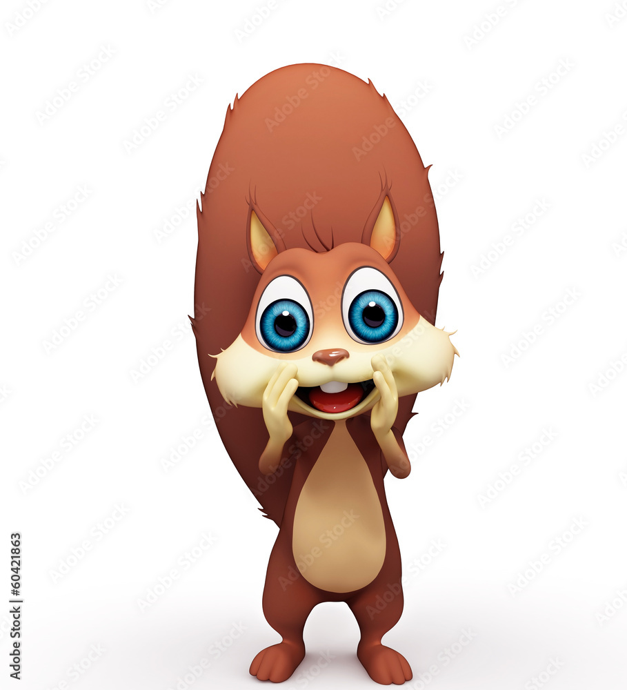 Obraz premium Squirrel is calling