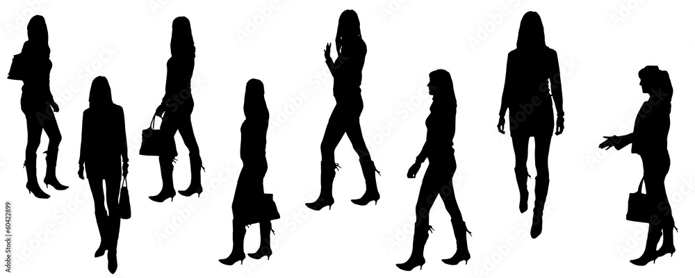 vector Silhouettes of businesspeople vector Silhouettes of businesspeople