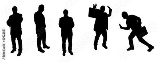 vector Silhouettes of businesspeople