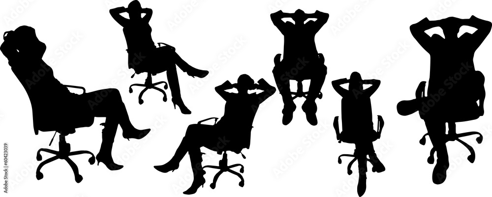 vector Silhouettes of businesspeople vector Silhouettes of businesspeople