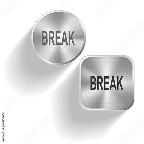 Wallpaper Mural Break. Vector set steel buttons Torontodigital.ca
