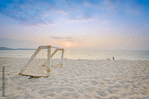 Soccer goal beach