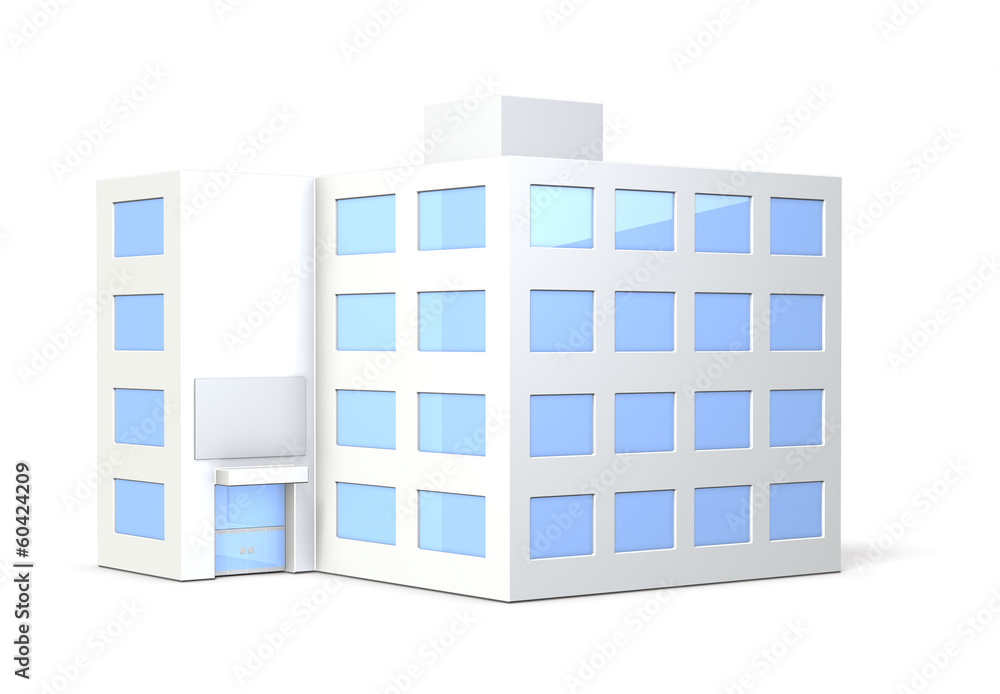 Miniature model of the office building Miniature model of the office building