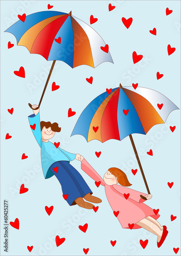 pioggia di cuori