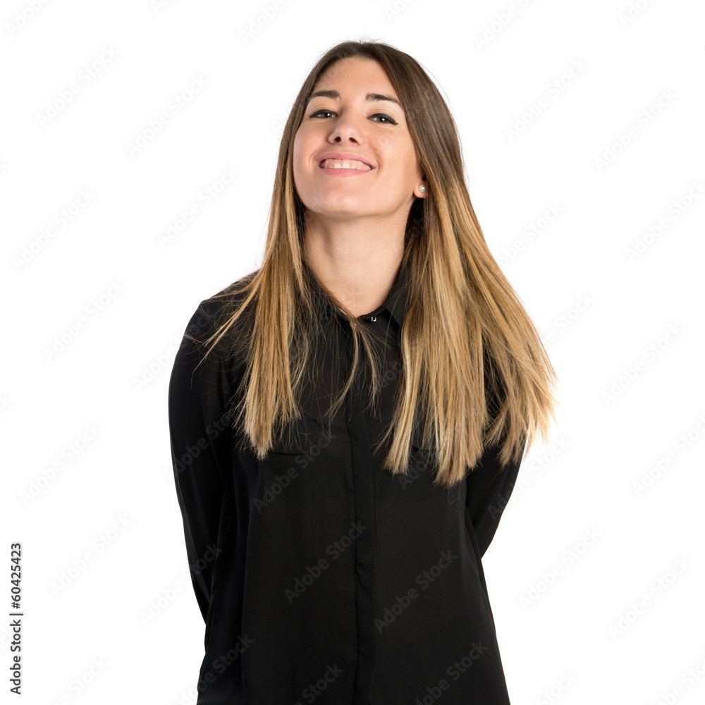 Young pretty girl over isolated white background Young pretty girl over isolated white background
