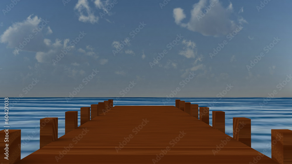 Fototapeta premium Landscape City Pier