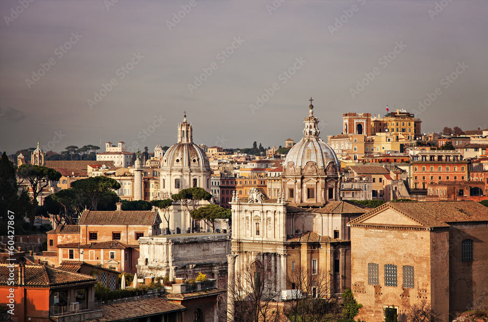 City of Rome at dusk