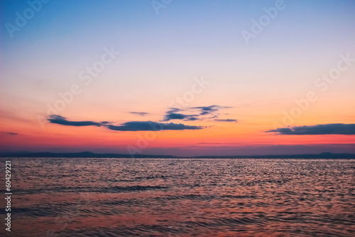 Beautiful tranquility sunrise over sea