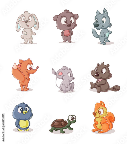 set of small forest dwellers