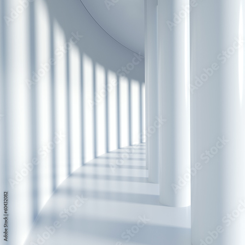 Carta da parati 3D Tunnel - Carta da parati White corridor