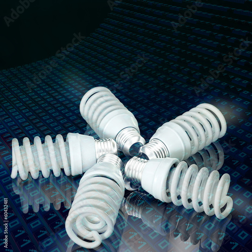 Energiesparlampen - 3d Render