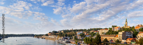 Belgrade Tourist Port On Sava River With Kalemegdan Fortress And
