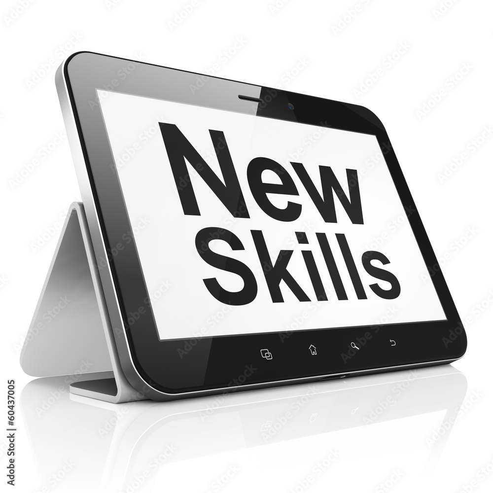 Education concept: New Skills on tablet pc computer Education concept: New Skills on tablet pc computer