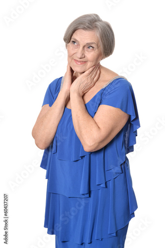 Elder woman in elegant dress