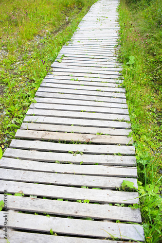 wooden footpath from boards