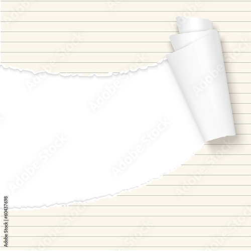 aufgerissenes Papier mit Textfreiraum