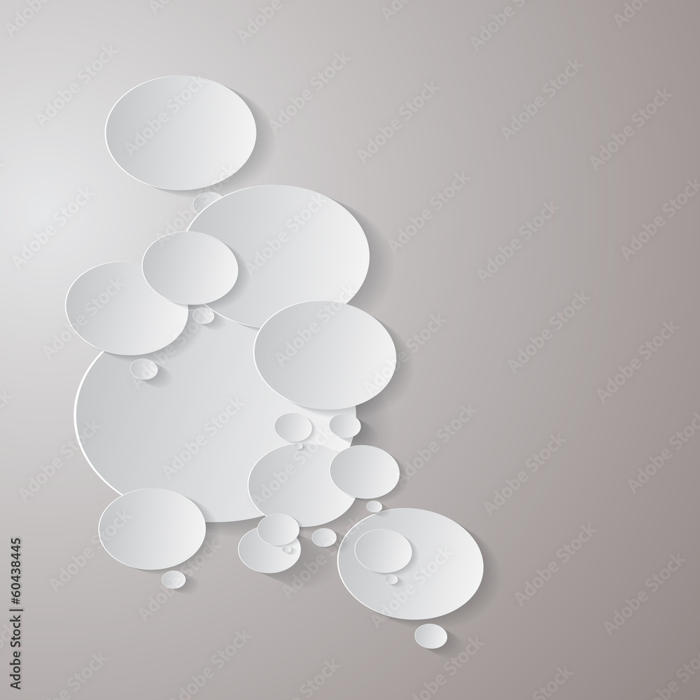 Abstract Paper Speech Bubbles Grey Background Abstract Paper Speech Bubbles Grey Background