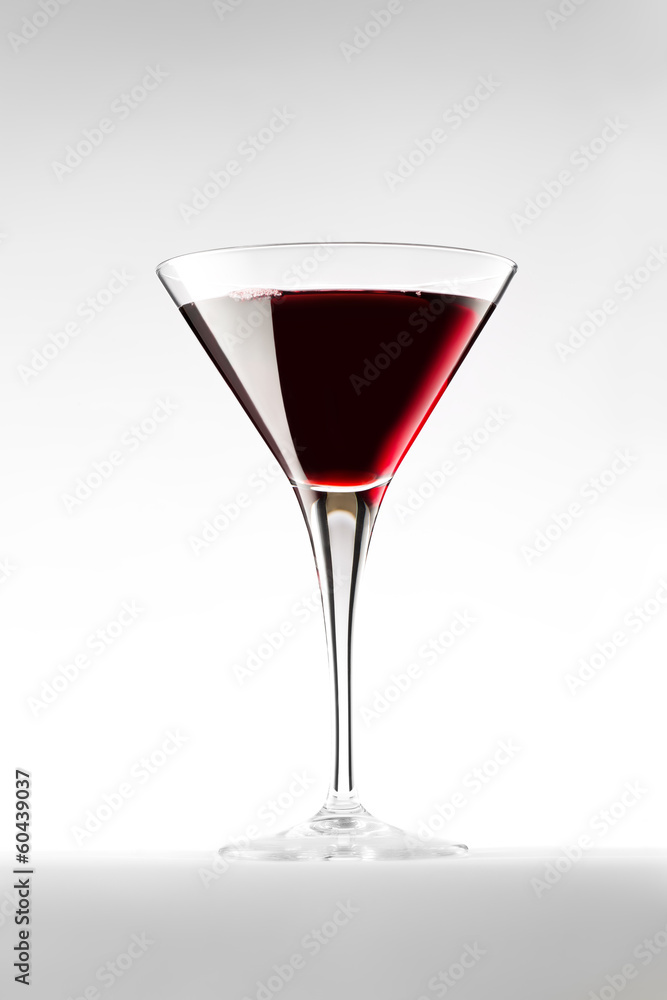 Red cocktail isolated on white Red cocktail isolated on white