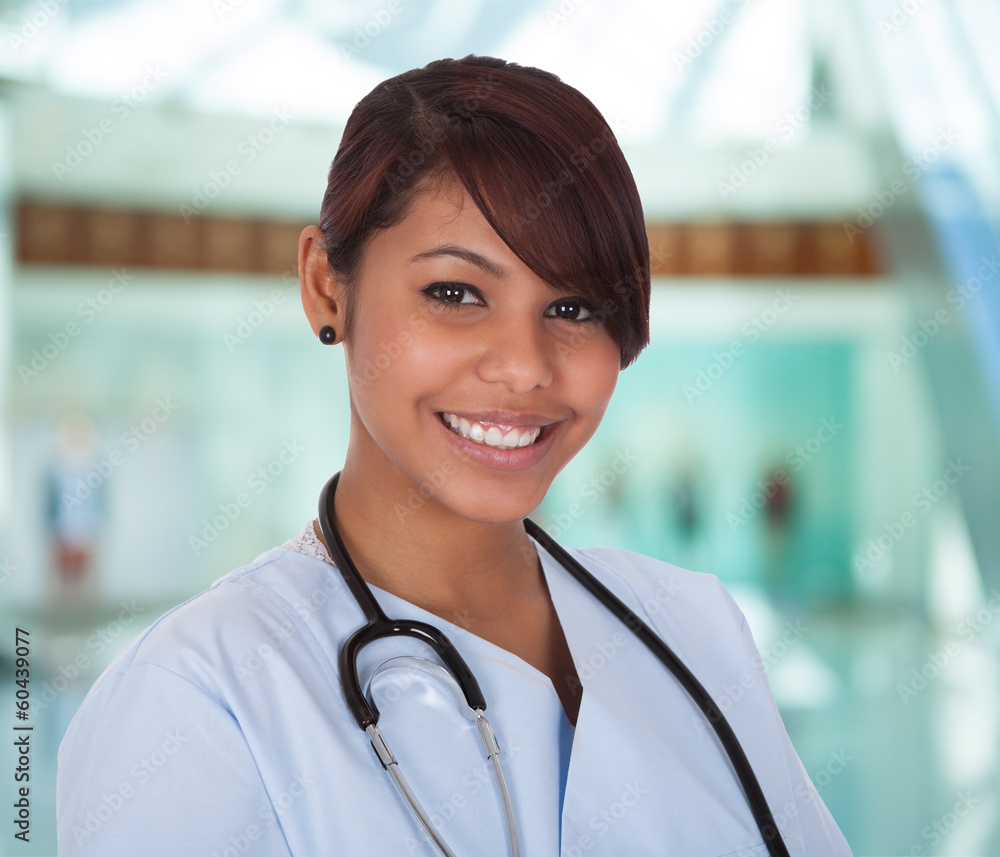 Smiling medical doctor woman with stethoscope Smiling medical doctor woman with stethoscope