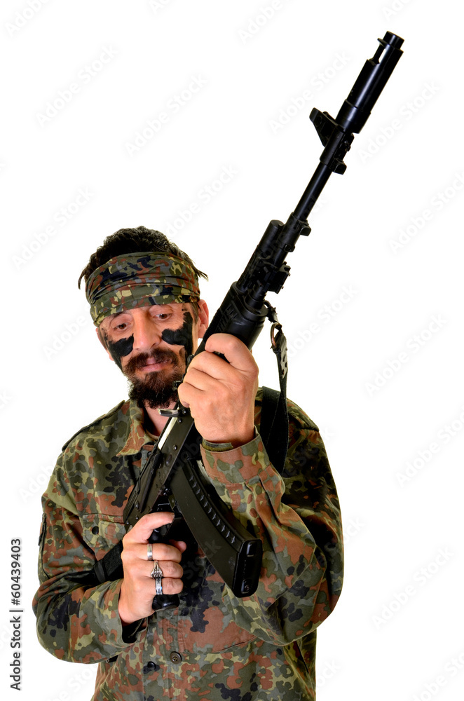 Fototapeta premium man with gun