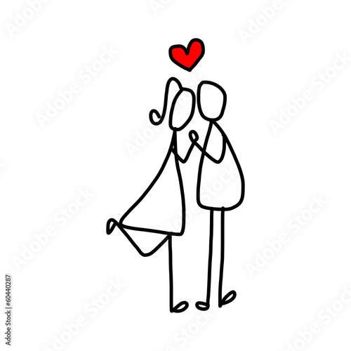 cartoon hand-drawn love
