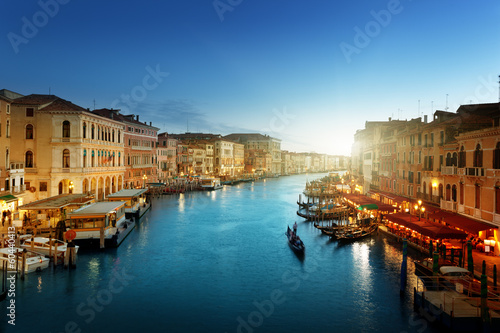 Grand Canal in sunset time, Venice, Italy