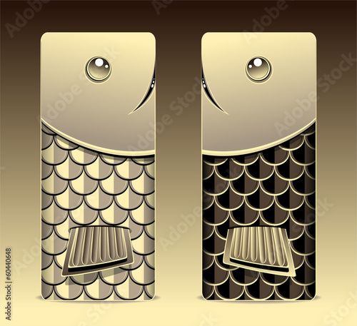 Bumper with seamless pattern fish scale gold