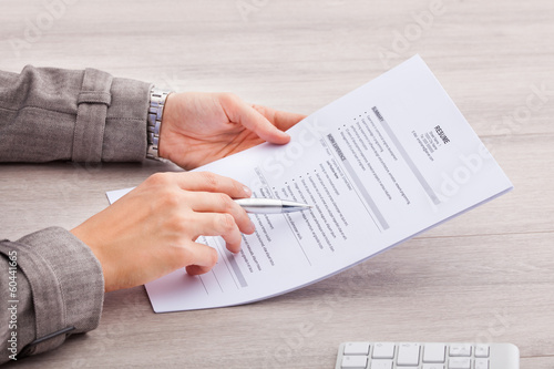 Businesswoman Holding Contract Paper