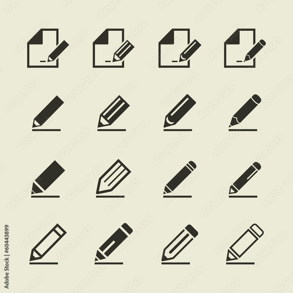 Pencil an icon Pencil an icon
