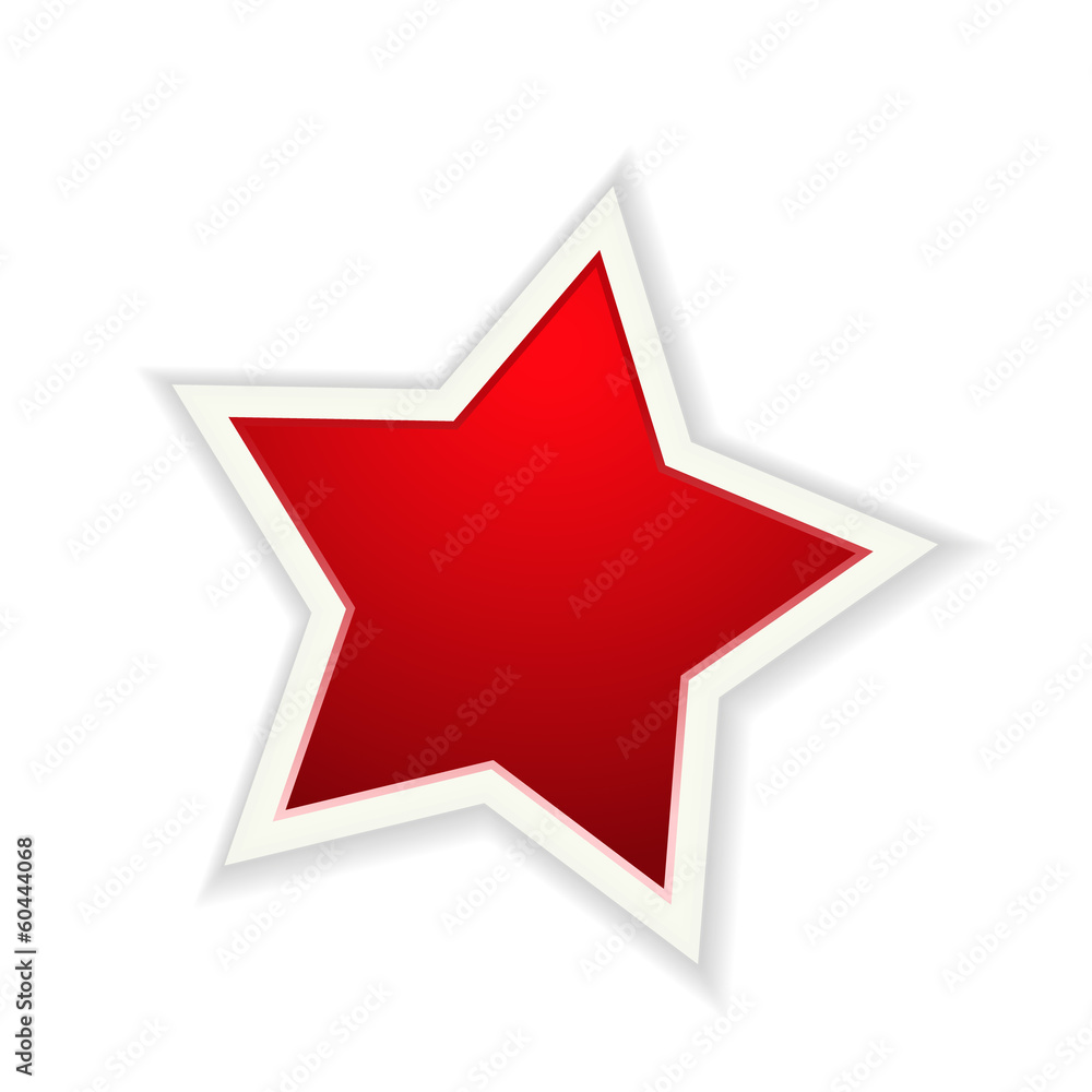 Obraz premium The red glossy star