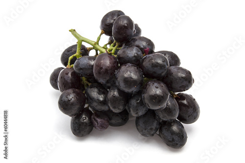 Ripe grapes isolated on white background