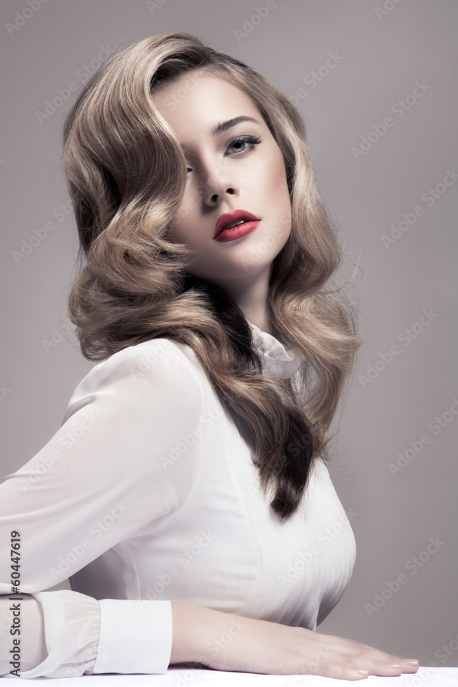 Beautiful Blonde Woman. Retro Fashion Image. Beautiful Blonde Woman. Retro Fashion Image.