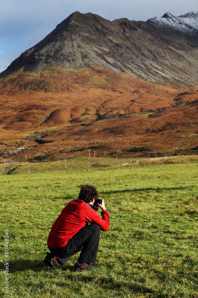 Photographer on the Island of Skye, Scotland, Europe
