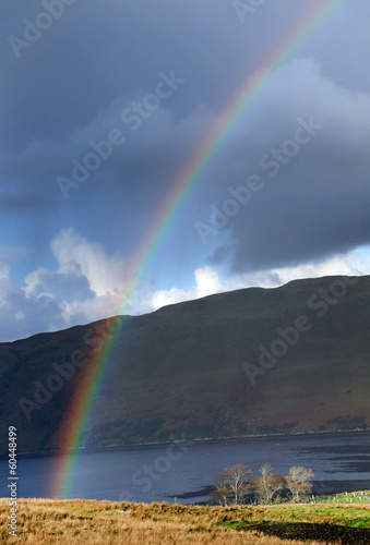 Rainbow in Highlands, Scotland, UK, Europe