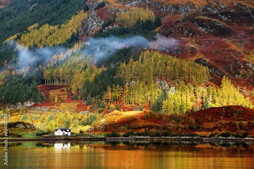Fotografía Autumn colours in Highlands, Scotland, Europe