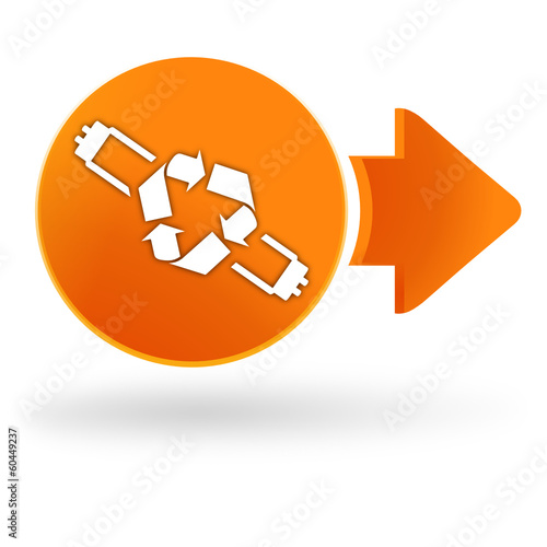 néons recyclables sur symbole web orange