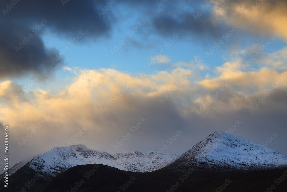 Alpine landscape in Cuillin Mountains, Scotland, Europe