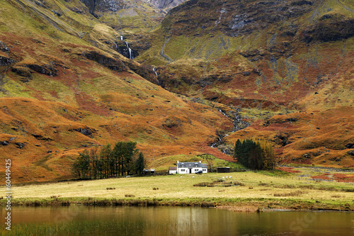 Traditional house on Skye Island, Scotland, Europe photo