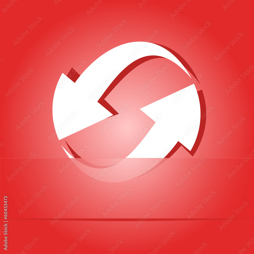 Recycle symbol. Paper sticker as bookmark. Vector illustration. Recycle symbol. Paper sticker as bookmark. Vector illustration.