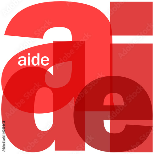 Mosaïque de Lettres "AIDE" (contact service clients support faq)