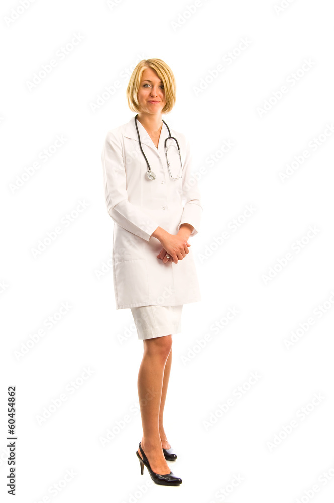 Smiling medical doctor woman with stethoscope. Smiling medical doctor woman with stethoscope.