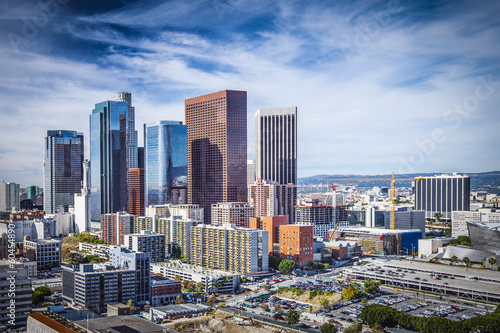 Obraz na plátně Downtown Los Angeles, California Skyline