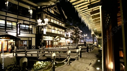 銀山温泉の夜景